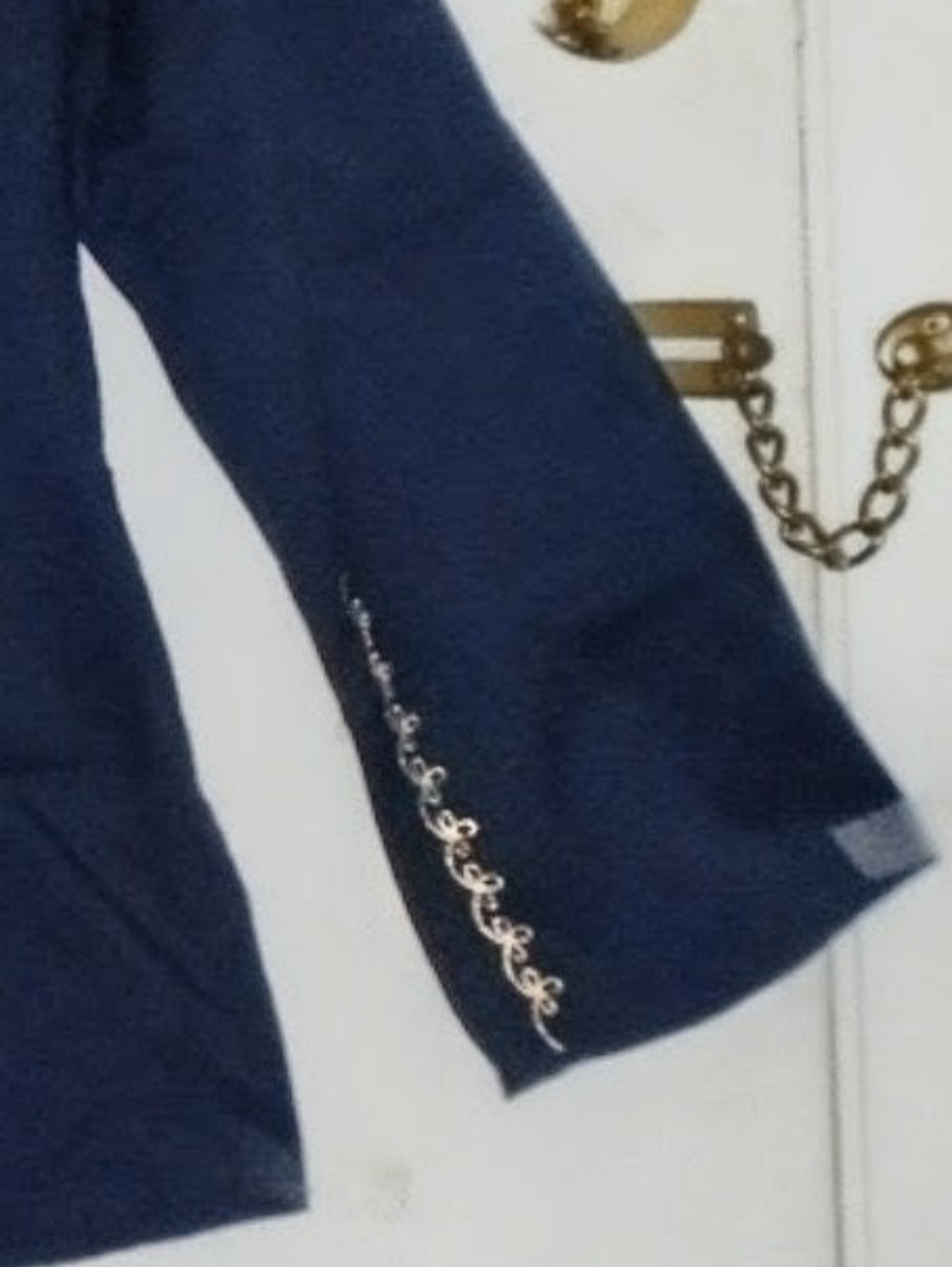 Vintage Beautifully Designed Cute Gold Peasant Beaded Sequin Embellish Top - Picture 6 of 11
